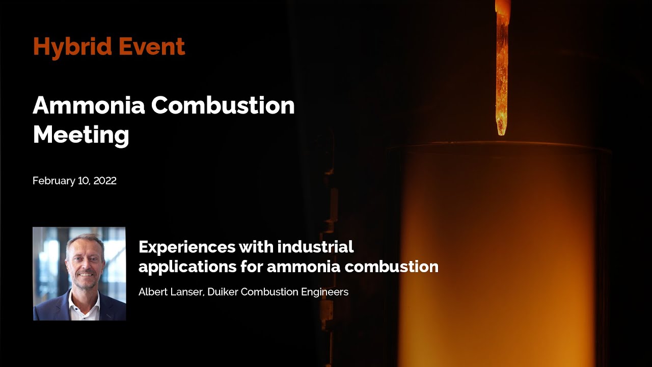 Experiences with Industrial applications for ammonia combustion | Ammonia Combustion Meeting, 2022