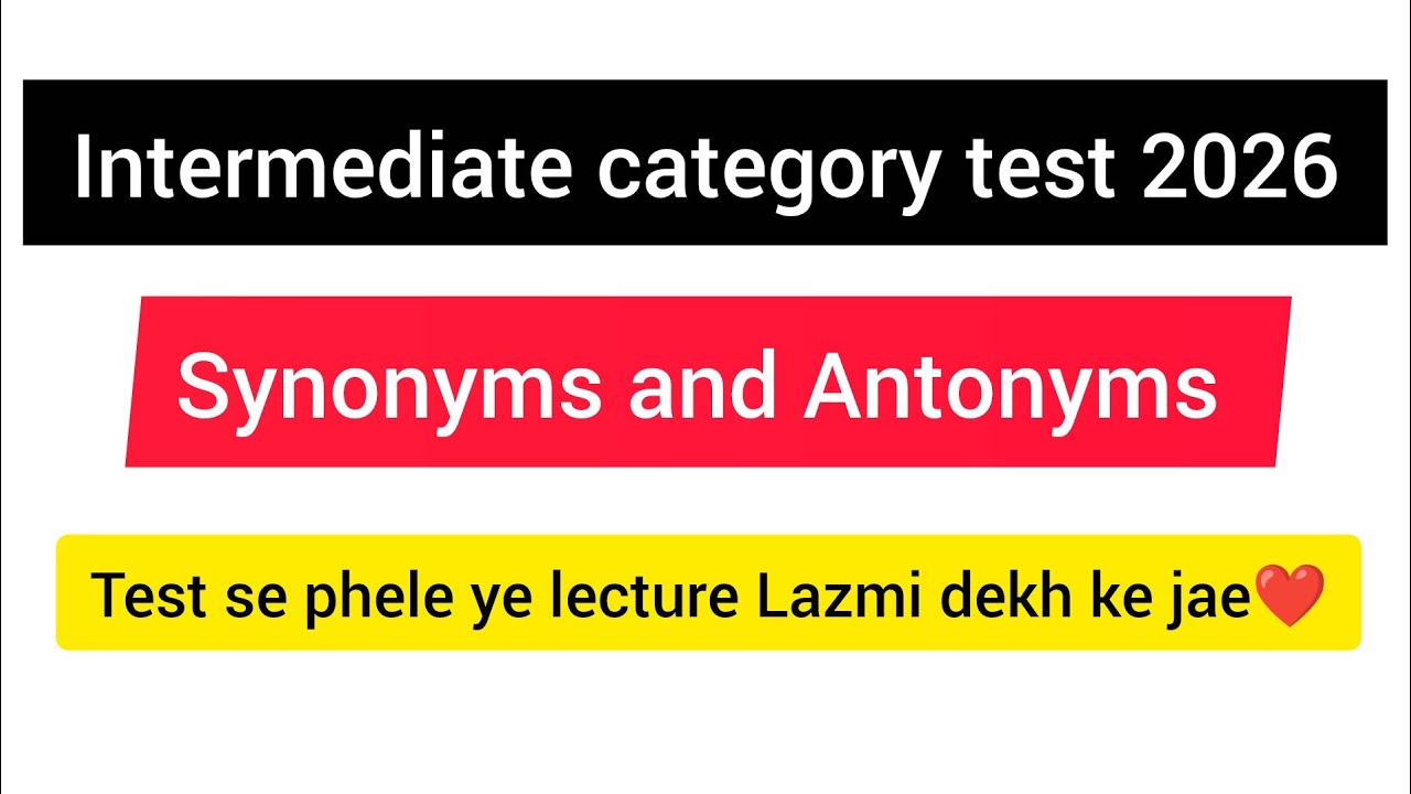 IBA Synonyms and Antonyms| Intermediate category BPS 5 to 15 