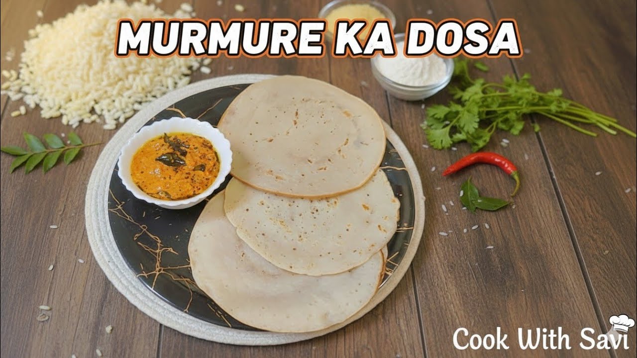 “ये क्या बना दिया मुरमुरे से 😱 10 मिनट में कुरकुरा डोसा | बिना चावल भिगोए Instant Dosa Recipe”