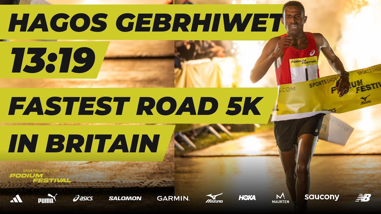 The FASTEST Road 5k in Britain! HAGOS GEBRHIWET Wins Podium Festival In 13:19