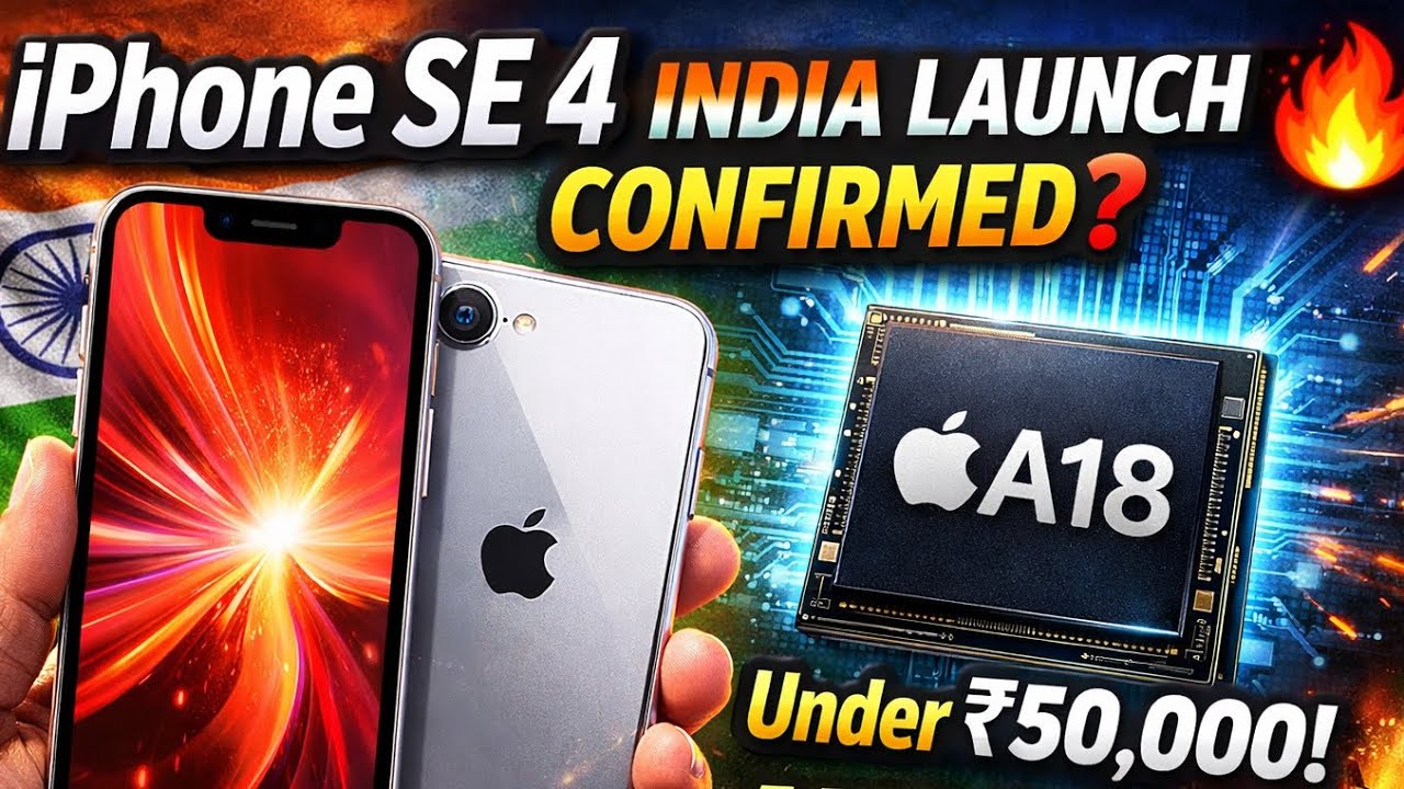 iPhone SE 4 India Launch CONFIRMED? 🔥 A18 Chip iPhone Under ₹50,000 | Android Killer?