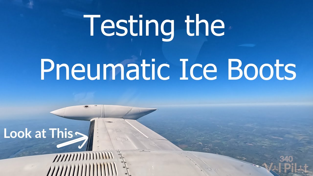 Flying to Anderson SC in Cessna 340, Testing Ice Boots, Lake Hartwell