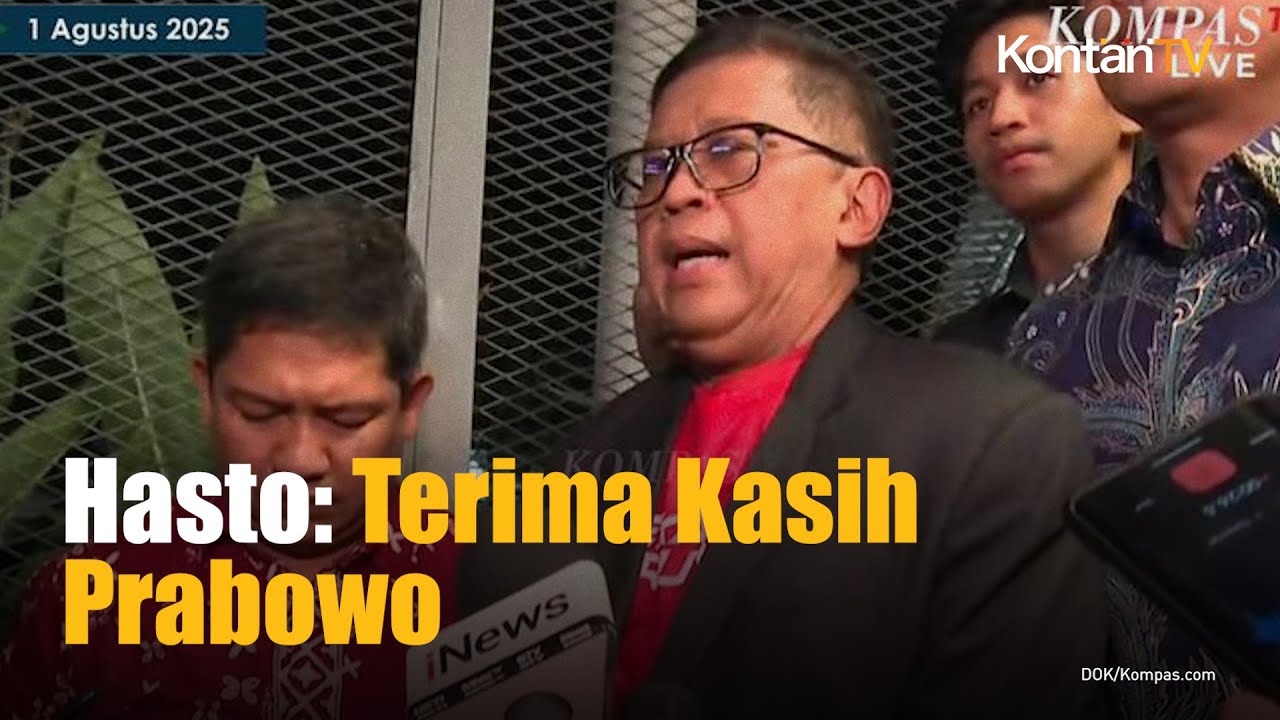 Pernyataan Sekjen PDIP Hasto Kristiyanto Setelah Bebas dari Penjara | Kontan News