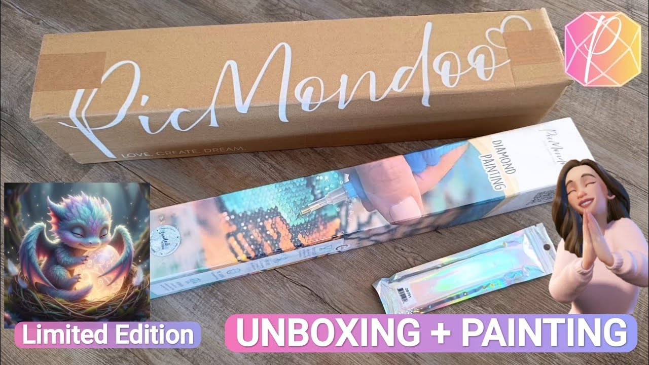 💎Diamond Painting Unboxing + Painting✨ Limited Edition|Neu|Lichtdrache Faye +Rabattcode 