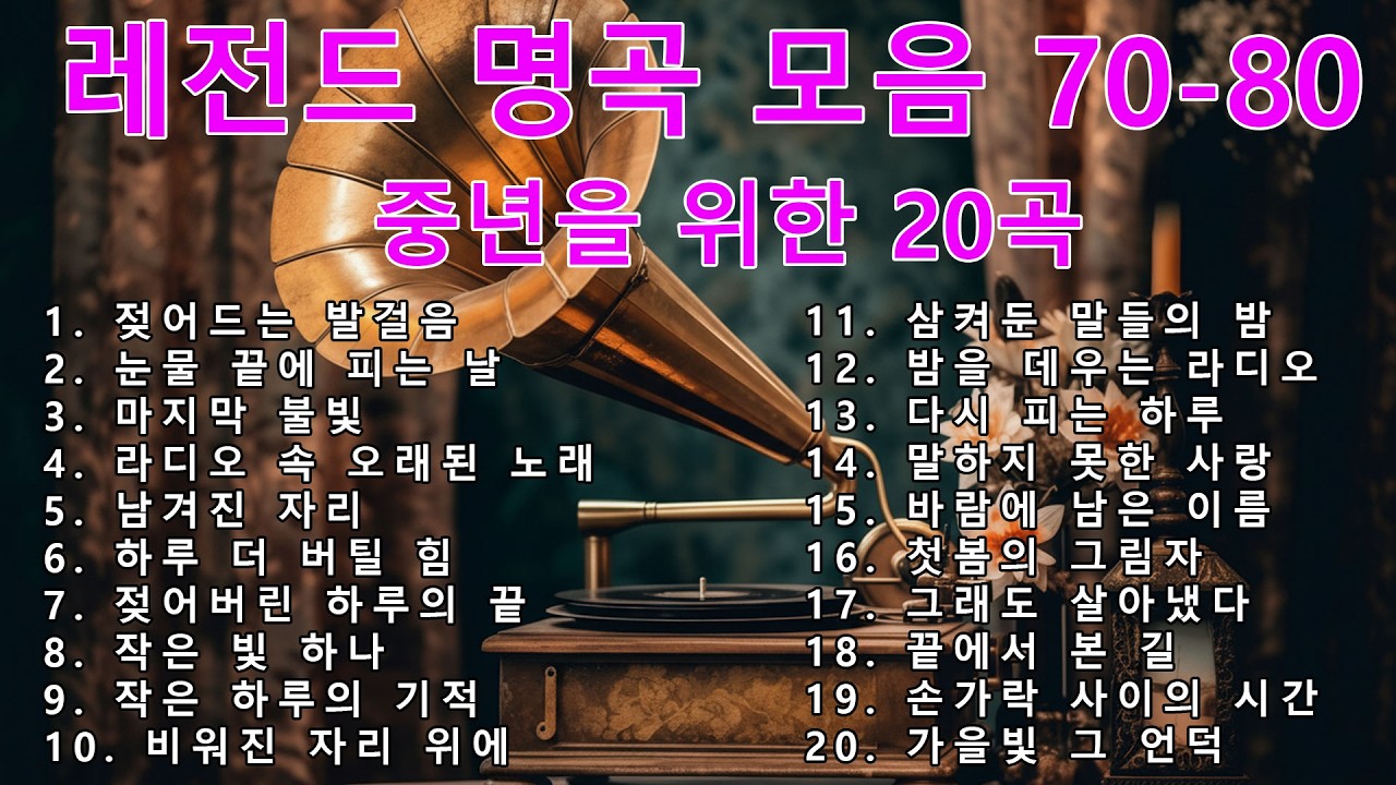 광고없는 7080 라디오 감성 | 그때 그 노래 그 추억 | 50대 이상이 좋아할 노래 모음