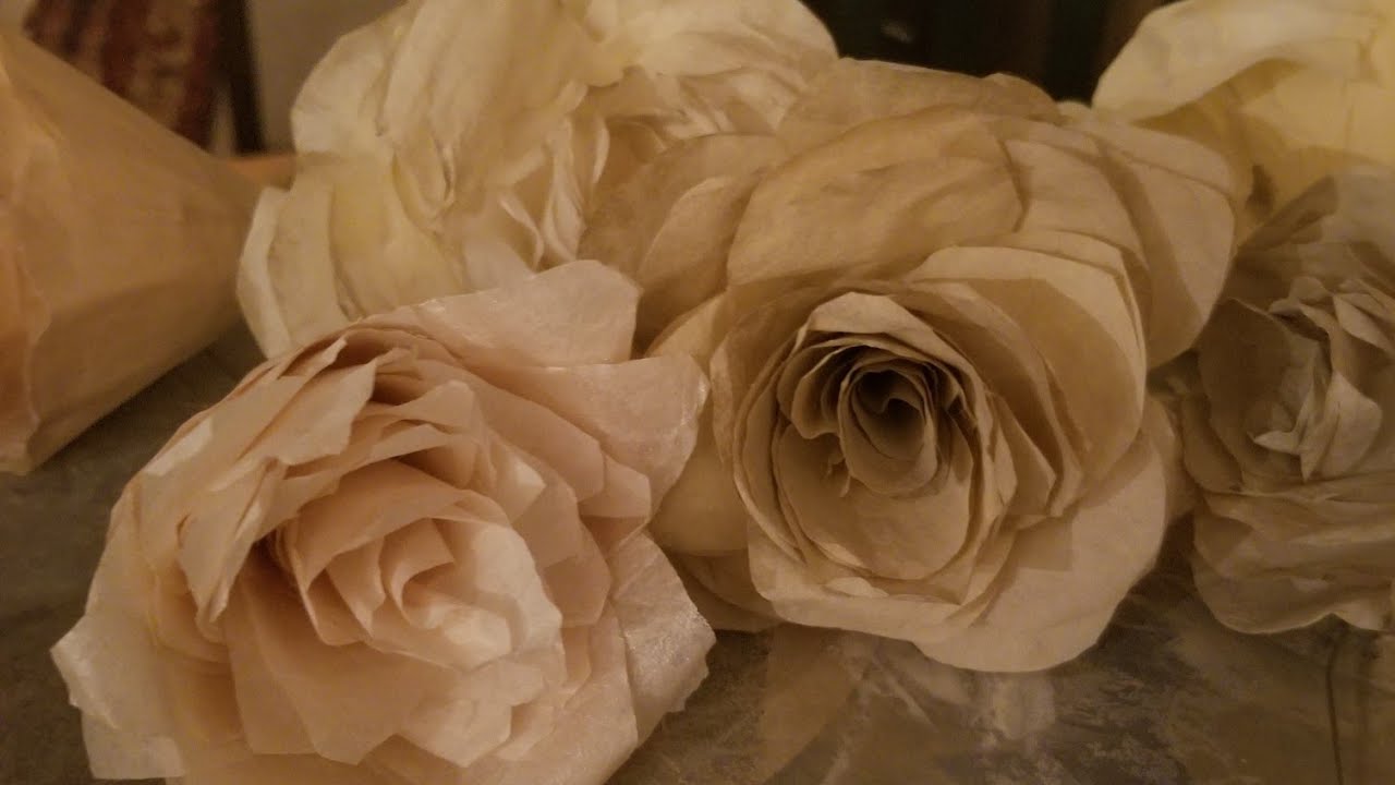 Paper coffee filter Roses