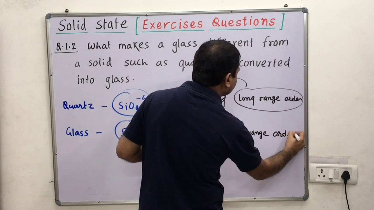 Difference between quartz and glass, solid state