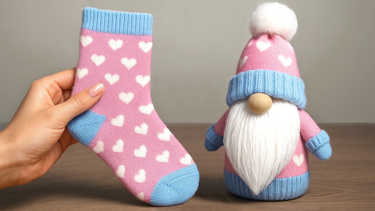 Anyone Can Make These Simple Cute Gnomes Using Just Socks!