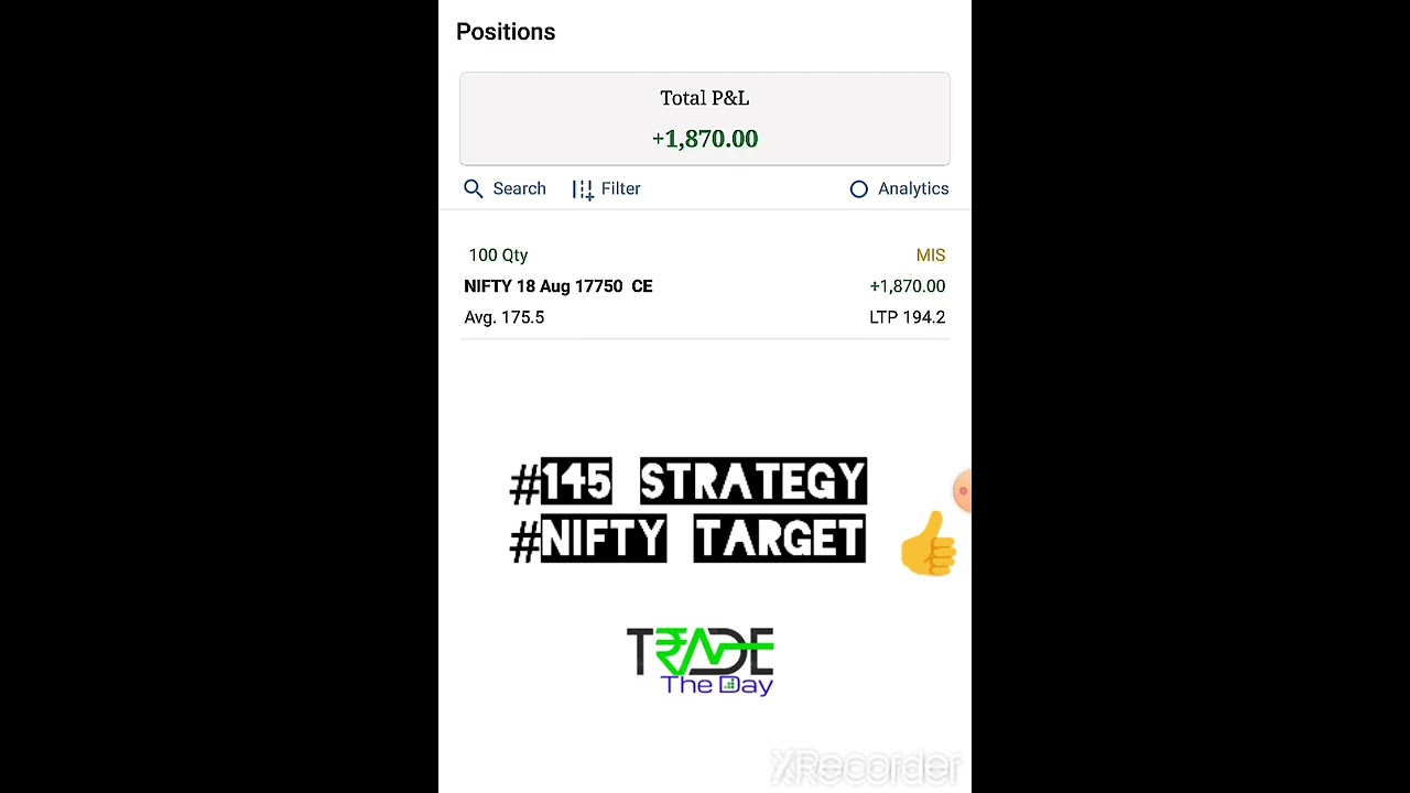 #145 Strategy #nifty  18-08-2022