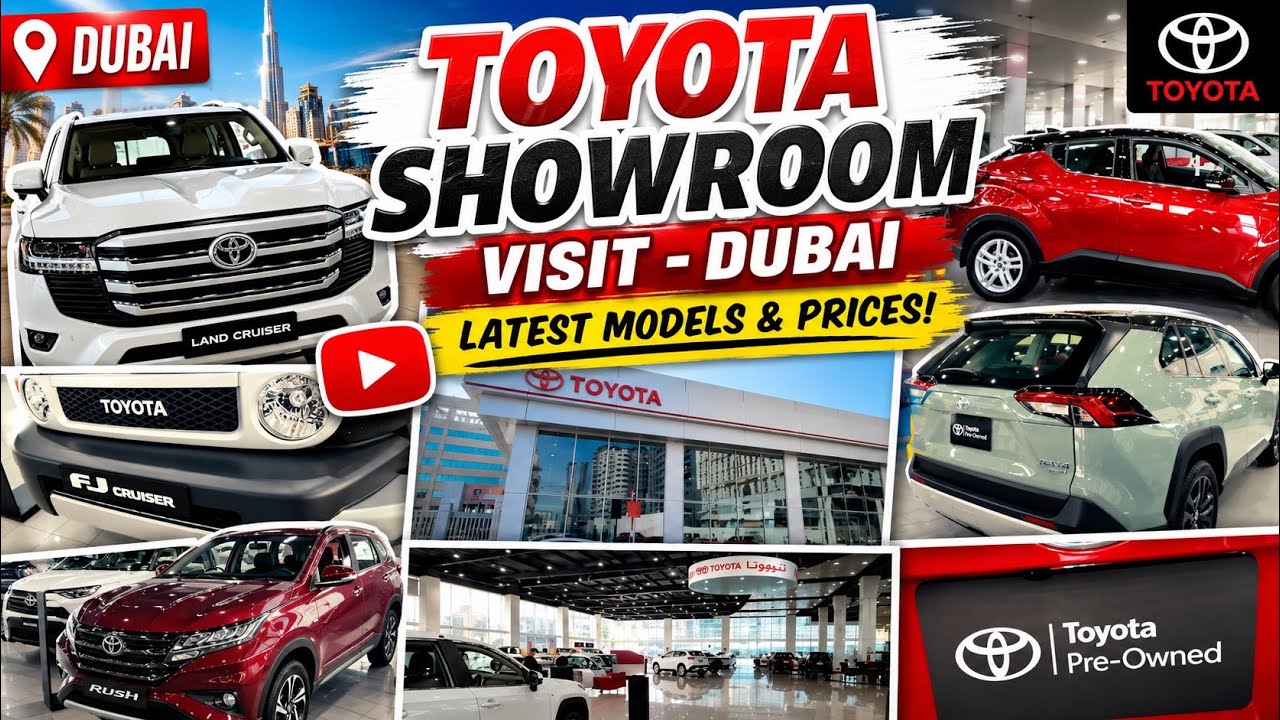 Dubai ல Toyota Showroom Visit / Al Futtaim Motors / Land Cruiser , Fortuner, Rush, Camry, Yaris, FJ