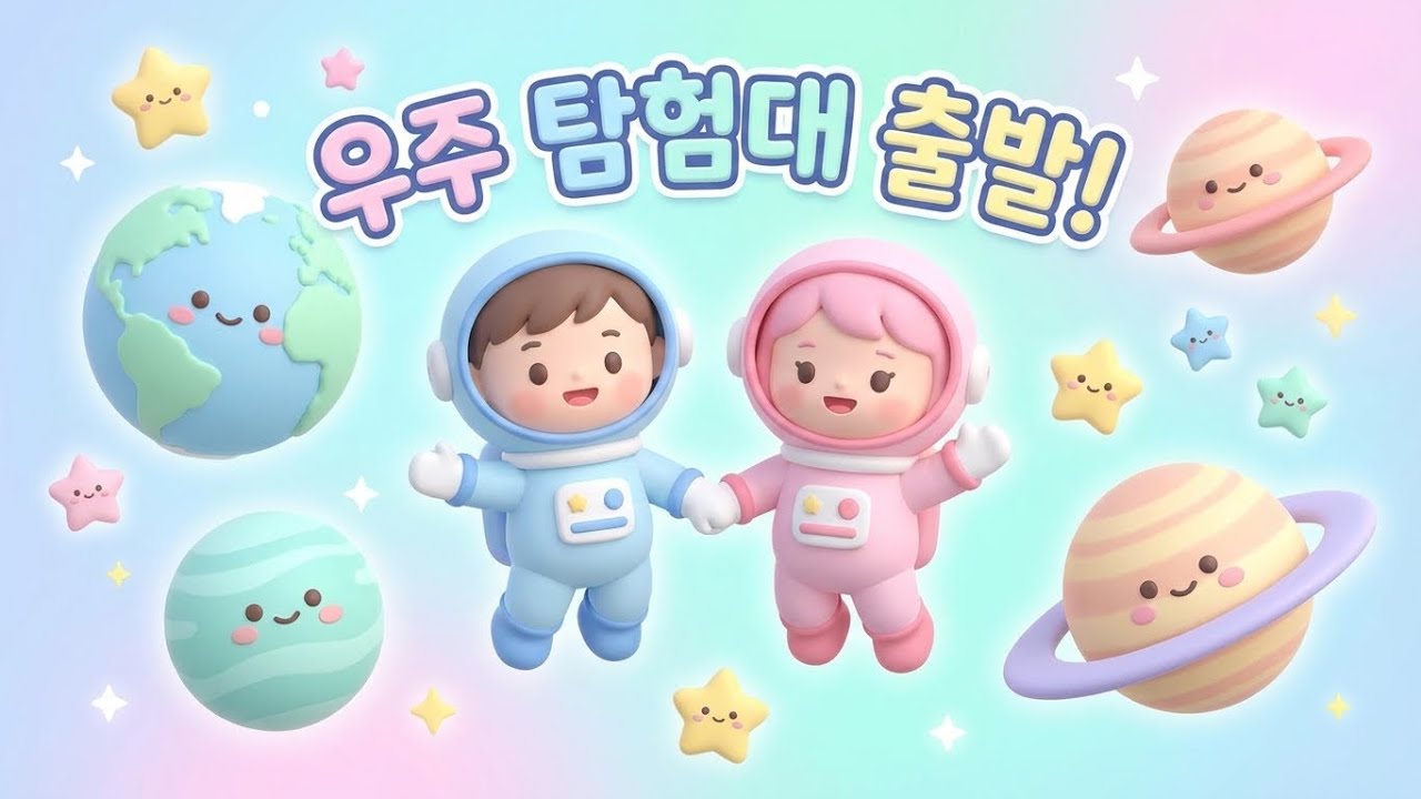 우주 탐험대 출발! 🚀 로켓과 행성 친구들  인기 동요 2026 꼬마 멜로디