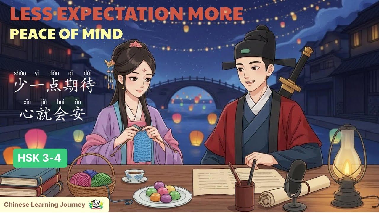 [HSK 3-4]  少一点期待心,就会安 - Less Expectation, More Peace Of Mind | Practice Listening To Chinese Podcast