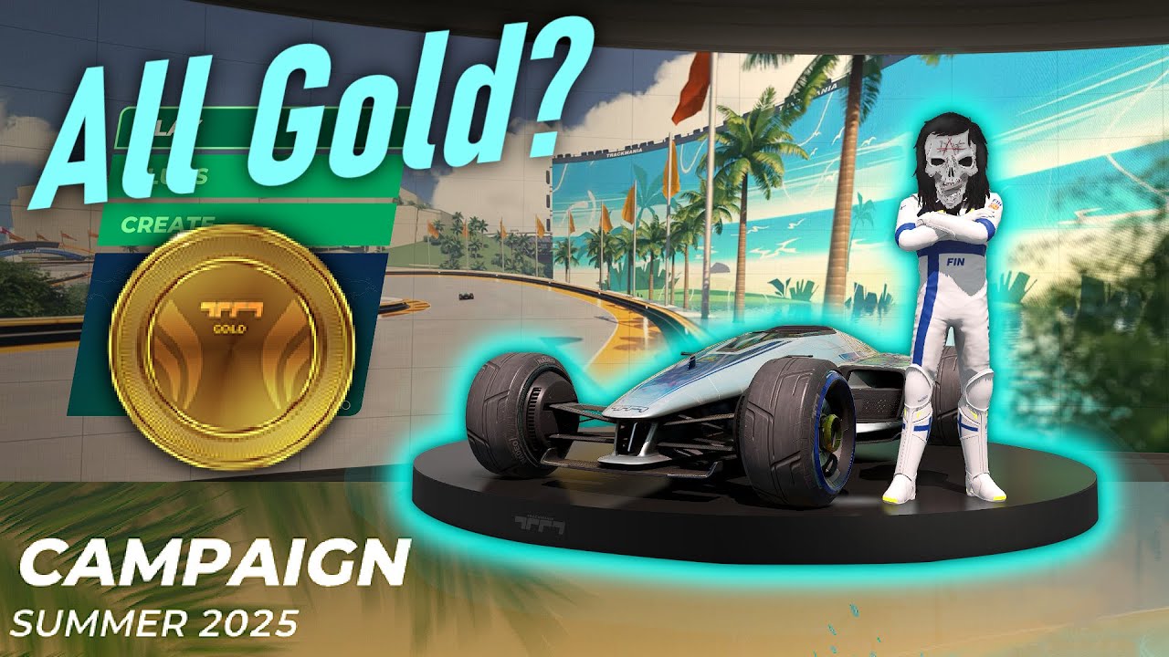Can A Noob Get ALL the Gold Medals in Free Trackmania? Summer 2025