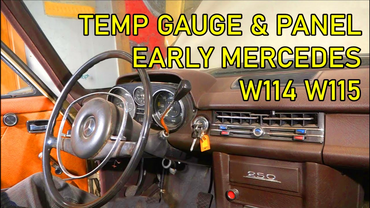 #35  How to remove early version instrument panel & temp gauge assembly. Mercedes 250 1968 W114 W115