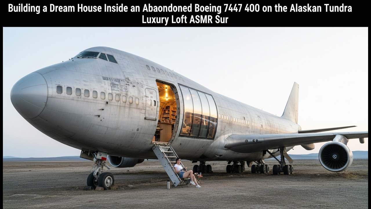 Building a Dream House Inside an Abandoned Boeing 747 400 on the Alaskan Tundra Luxury Loft ASMR Sur