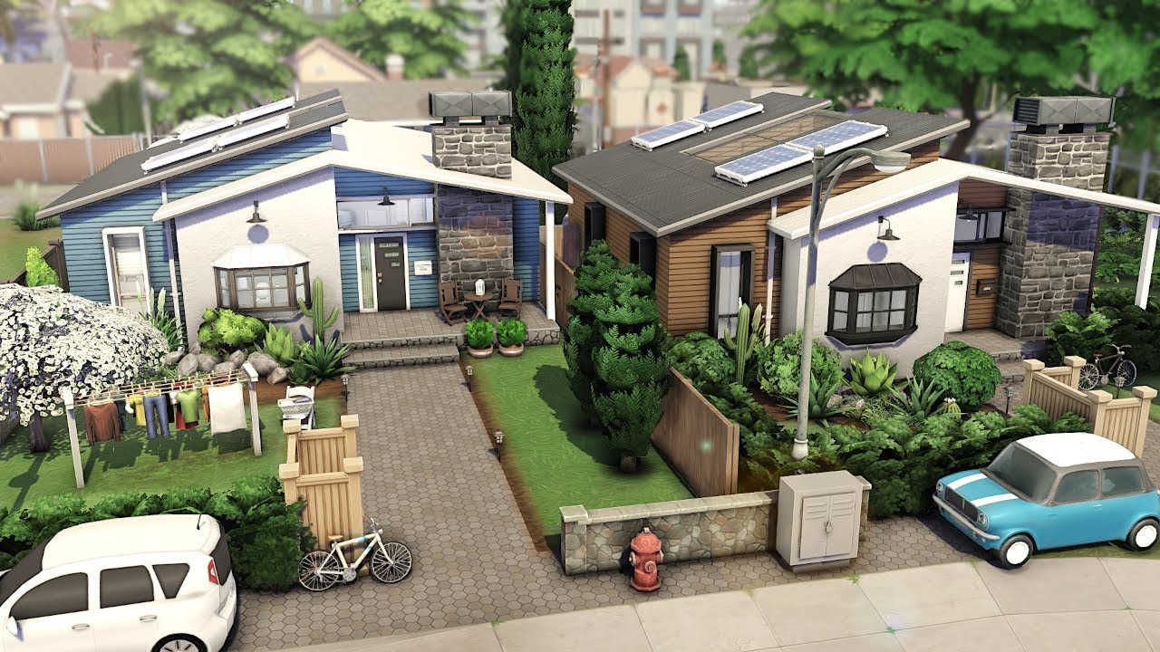 Twin Houses 🏠🏠 | The Sims 4 - Speed Build (NO CC)
