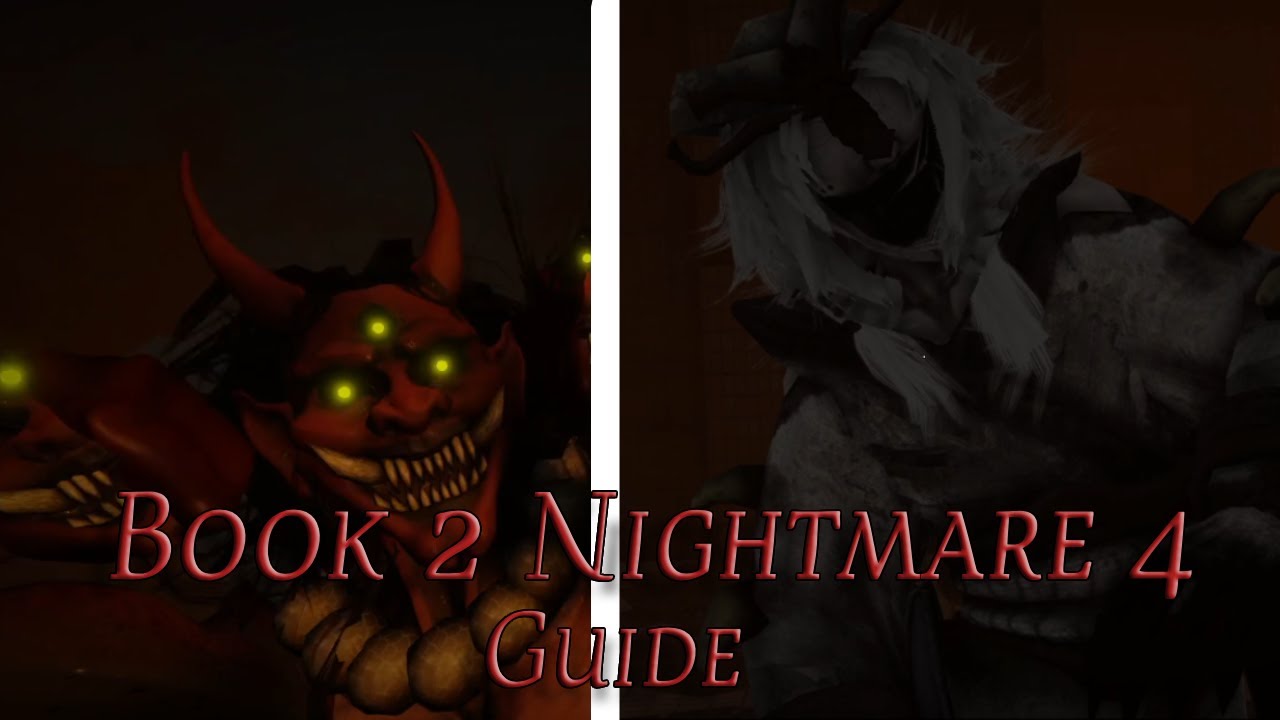How to beat book 2 nightmare 4 - solo | Roblox the mimic