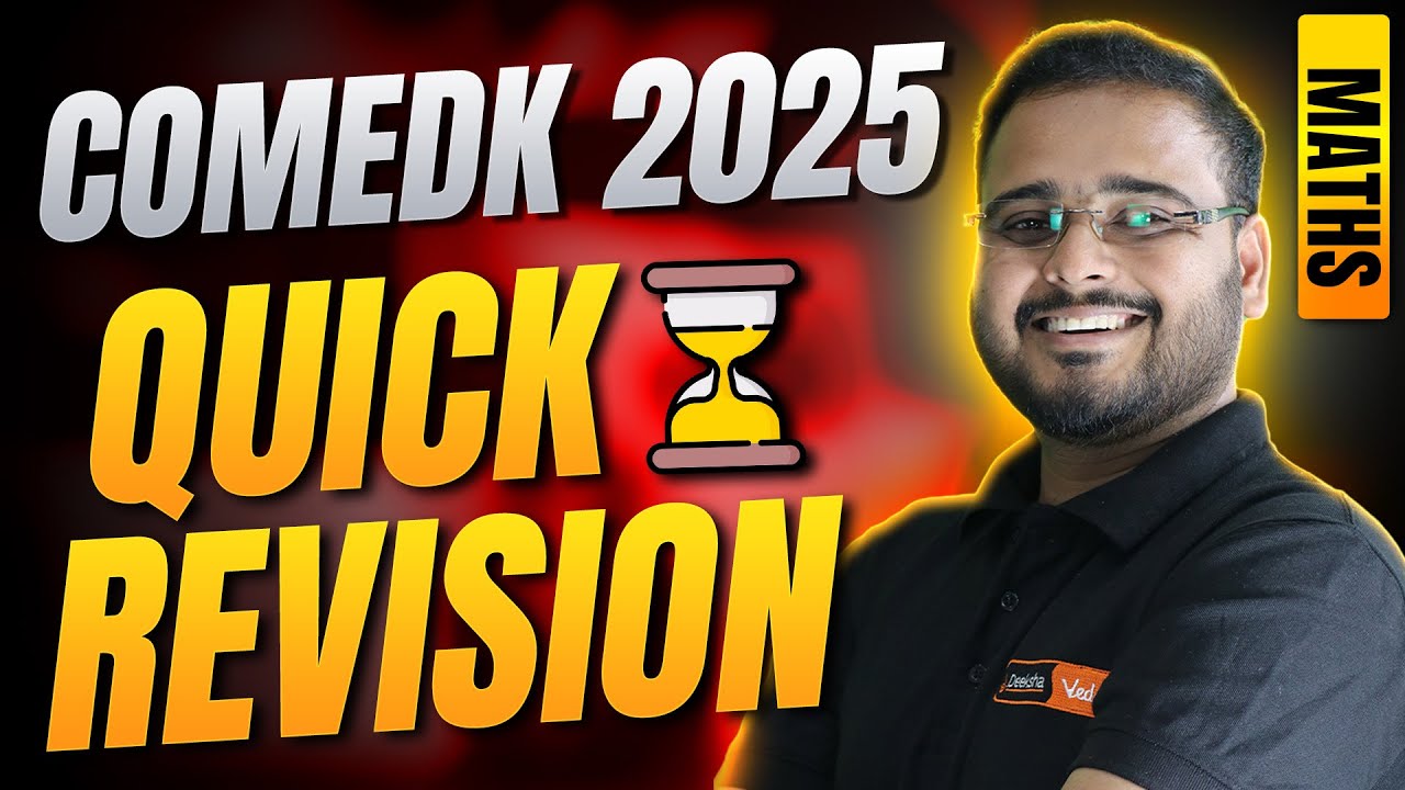 COMEDK 2025 Maths Quick Revision - Maths Formulae One Shot 🔥