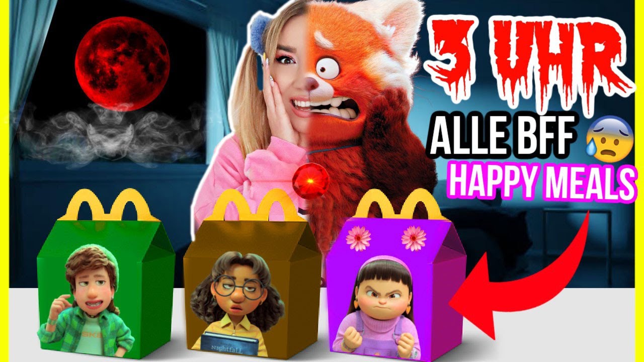 KAUFE alle MCDONALDS HAPPY Meals von MEI LEE BFF aus turning red niemals 3 UHR NACHTS am roten MOND
