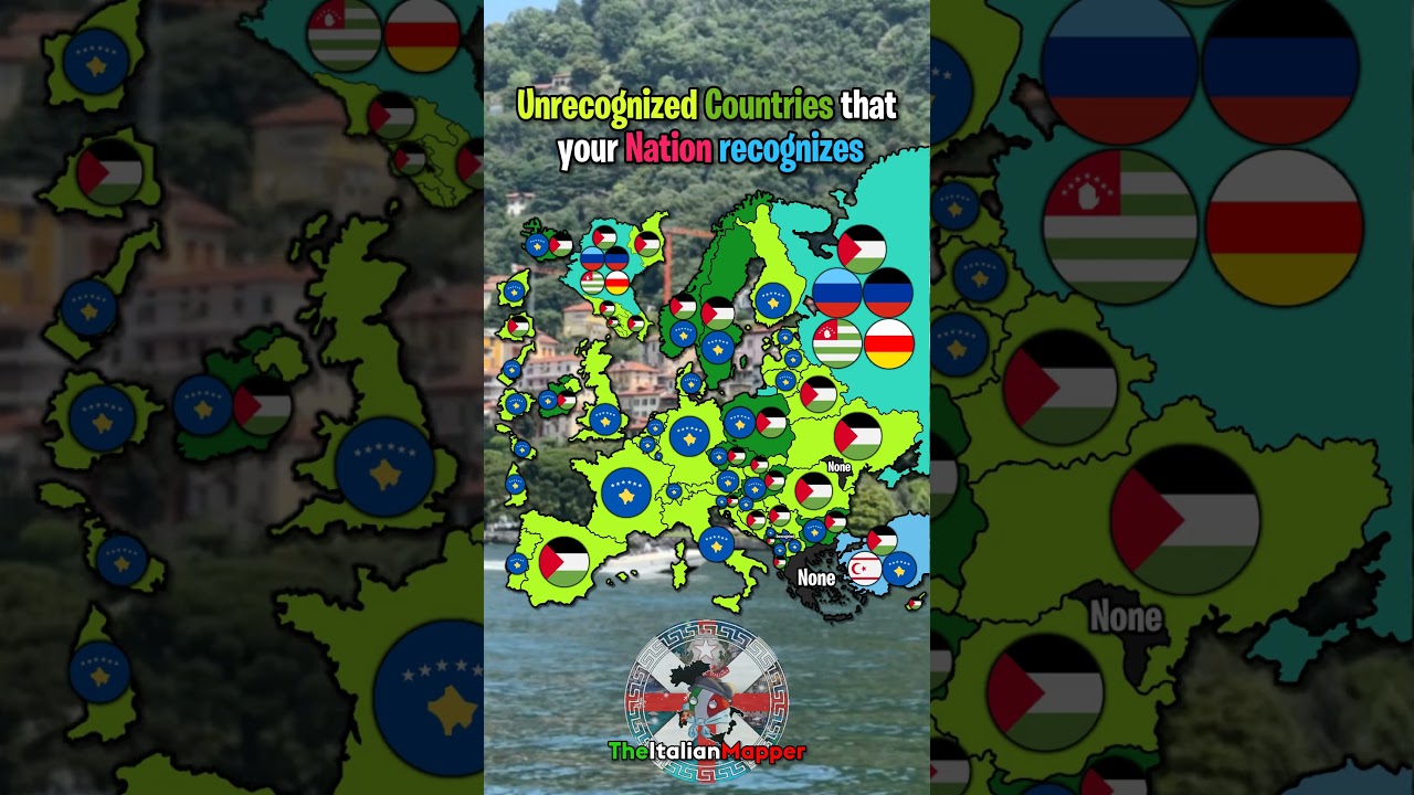 Unrecognized Countries that your Nation recognizes I #map #recognition #unrecognized #shorts #fyp