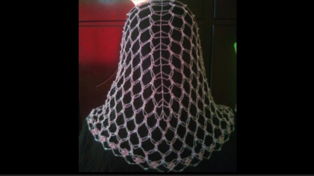 velo a crochet en punto red (1ra parte)