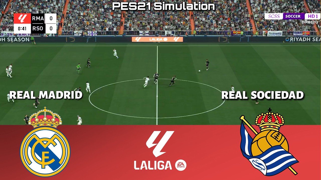 🔴 LIVE | Real Madrid vs Real Sociedad | La Liga 2026/2027 | PES 21 Simulation