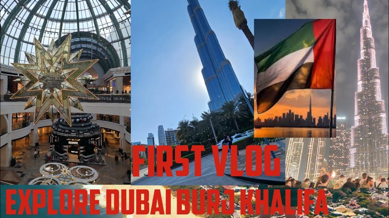 My First vlog  Dubai Vibes 😍 | Emirates Mall, Burj Khalifa & Fountain Magic.December