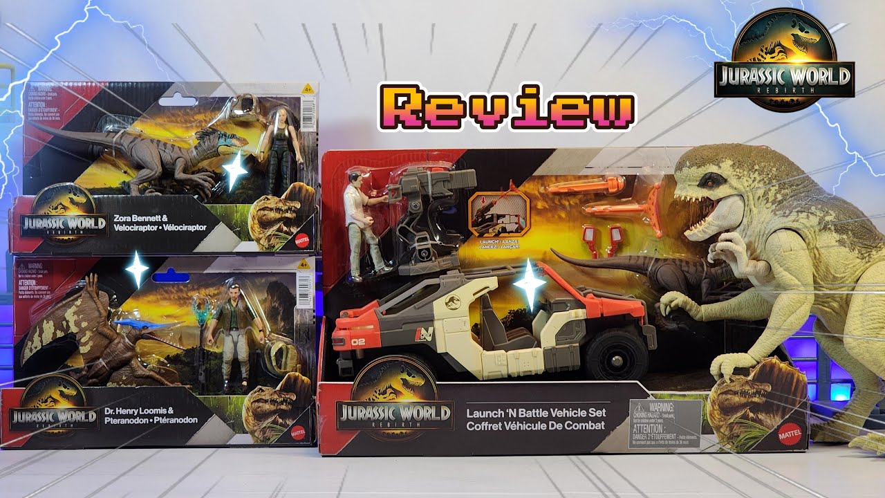 Jurassic World Rebirth Sets Humanos con Vehiculos y Dinosaurios! Henry Loomis, Zora Bennett y Martin
