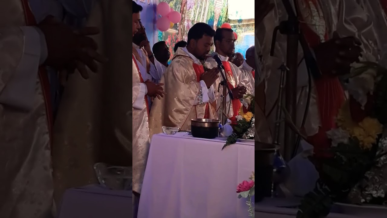 First Thanksgiving Holy Eucharist of Fr. Vinay Besra S.J, # Kundli # Viral video.