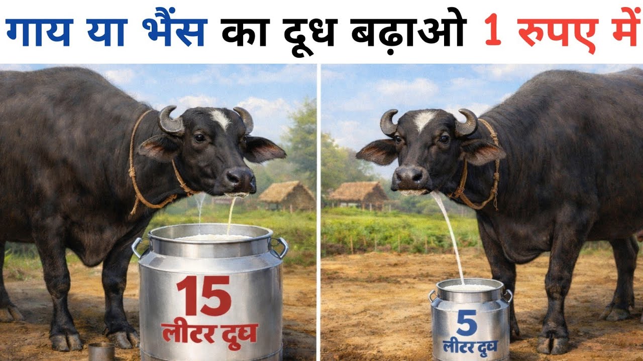 सिर्फ 1 रुपए में गाय और भैंस का होगा डबल दूध 💸💸 | 