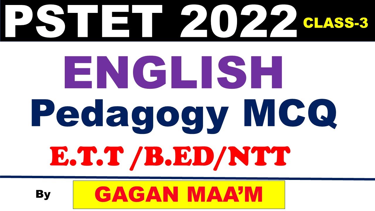 PSTET 2022 | English Pedagogy for PSTET 2022 | Pedagogy MCQ | Class-03