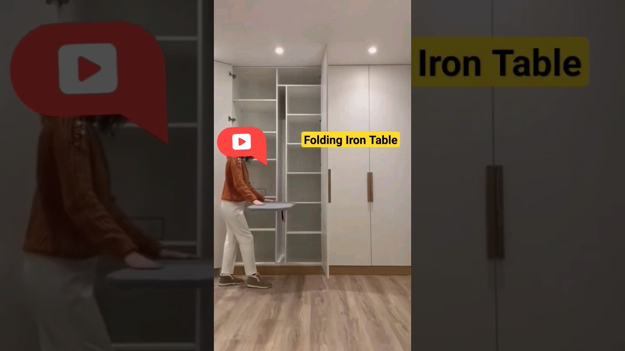 Iron Table In Wardrobe | Folding Iron Table | #furniture #architect #interiordesign