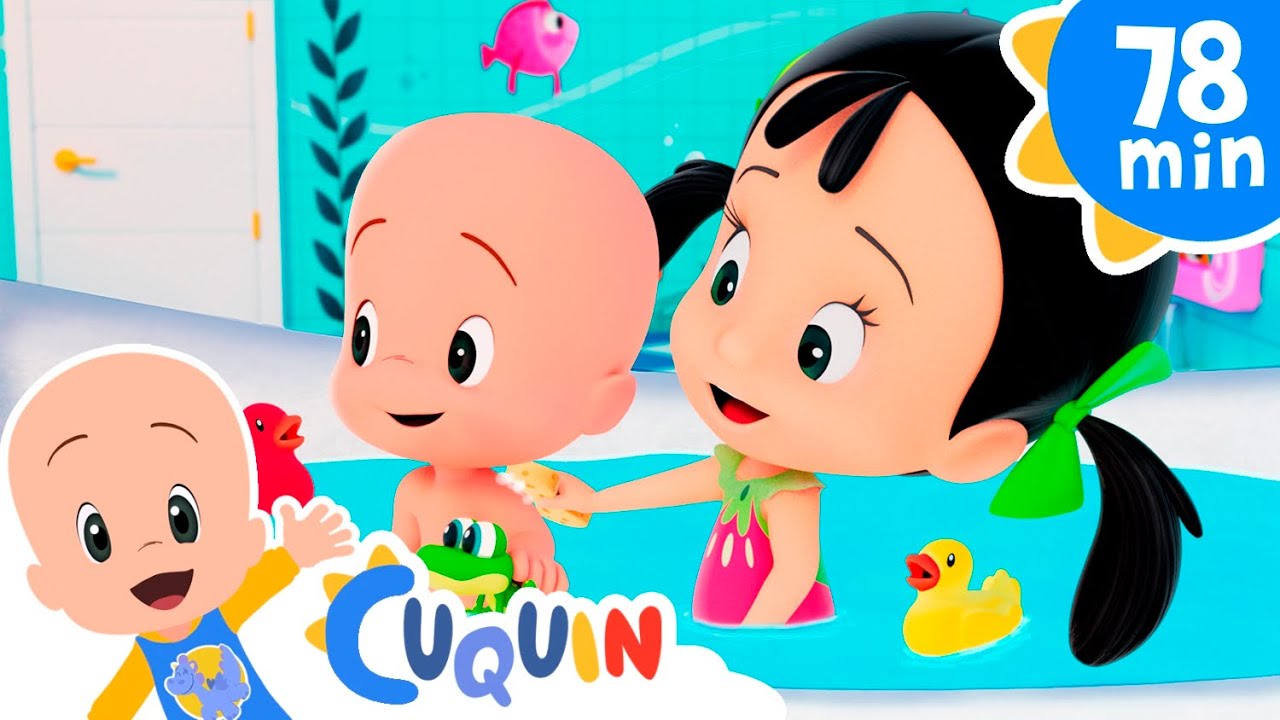 ¡Hora del baño! y más canciones infantiles con Cleo y Cuquin | Familia Telerin
