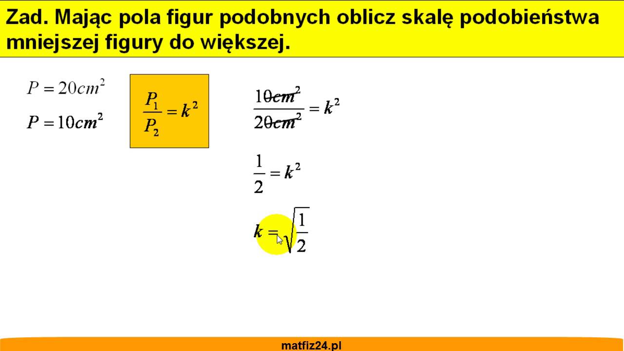 Skala podobieństwa, a pola figur podobnych - Matfiz24.pl