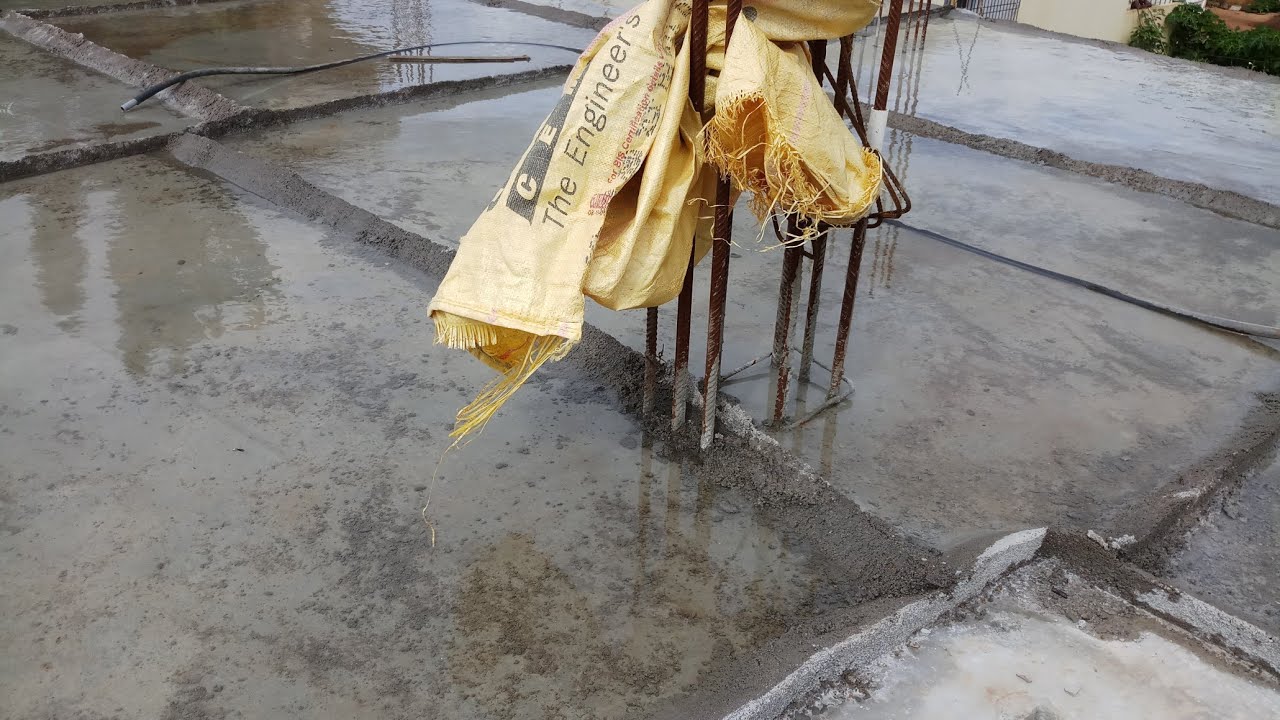 Curing time for slab beam column brick wall plastering