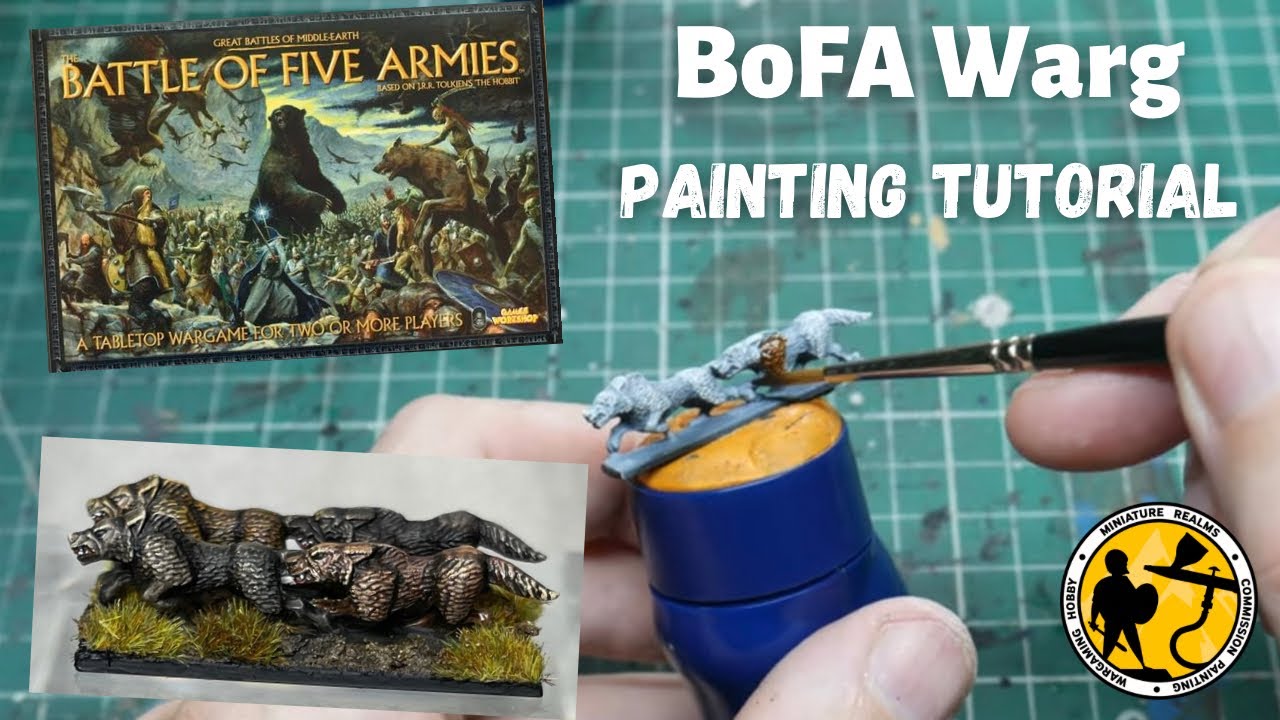 Battle of Five Armies 10mm Warg Painting Tutorial