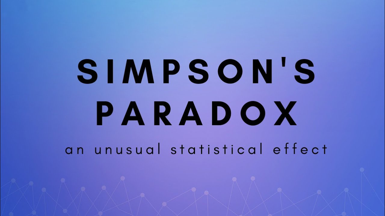 Simpson's paradox, an unusual statistical effect.