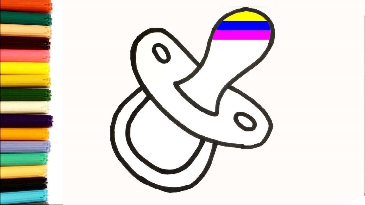 Drawing pacifier | how to draw a pacifier | draw for kids {Qoshaqan}
