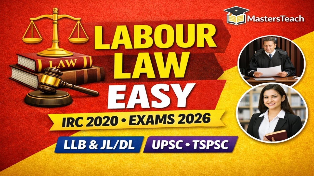 Trade Union Laws & Industrial Relations Code 2020 | Complete Labour Law | Exams 2026