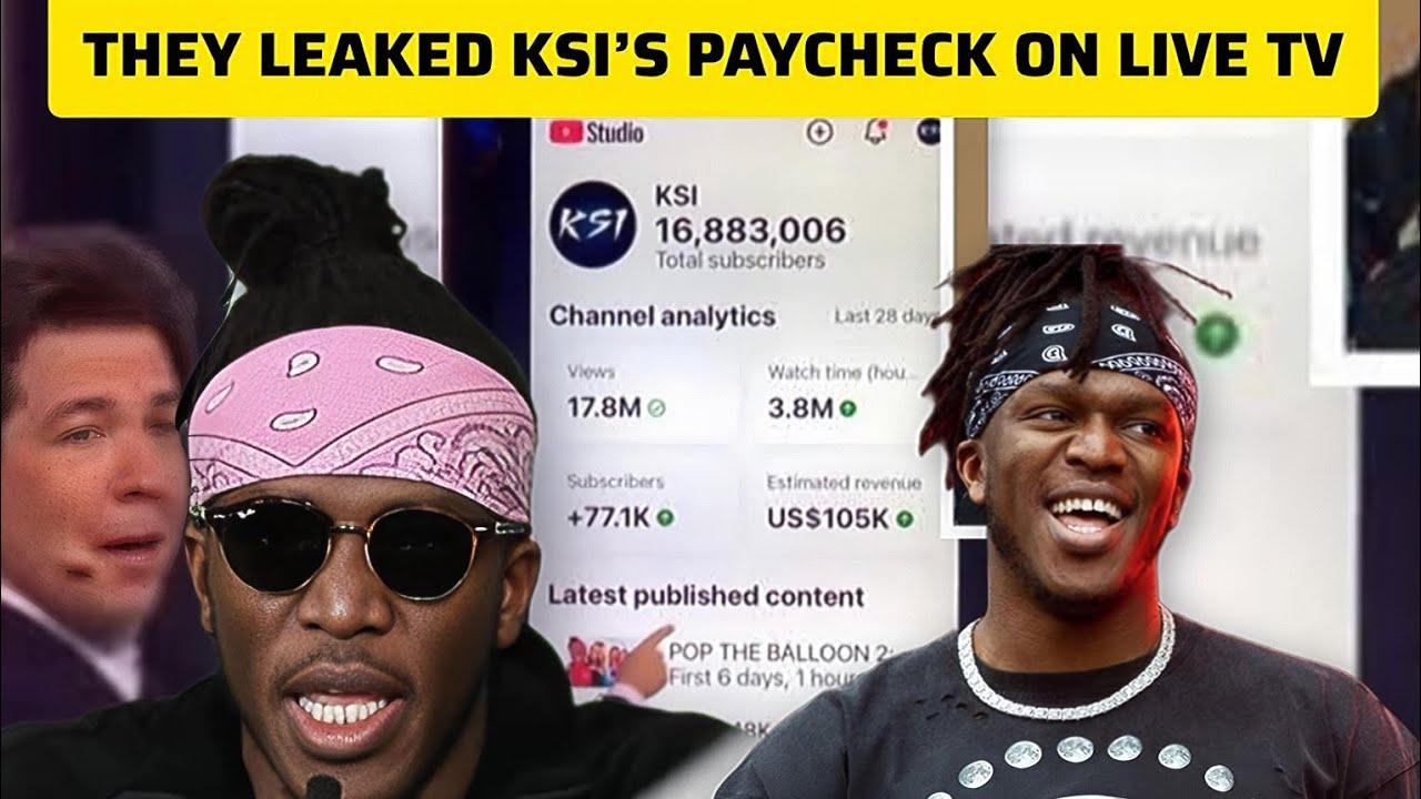 KSI’s YouTube Income Accidentally Exposed on Live TV… And the Internet Lost Its Mind