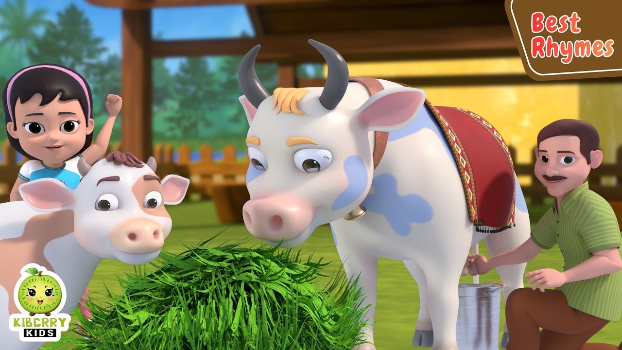 गैया मेरी गैया और 28 मिनट नॉन-स्टॉप रोमांचक राइम्स | Hindi Rhymes For Kids | Kiberry Kids