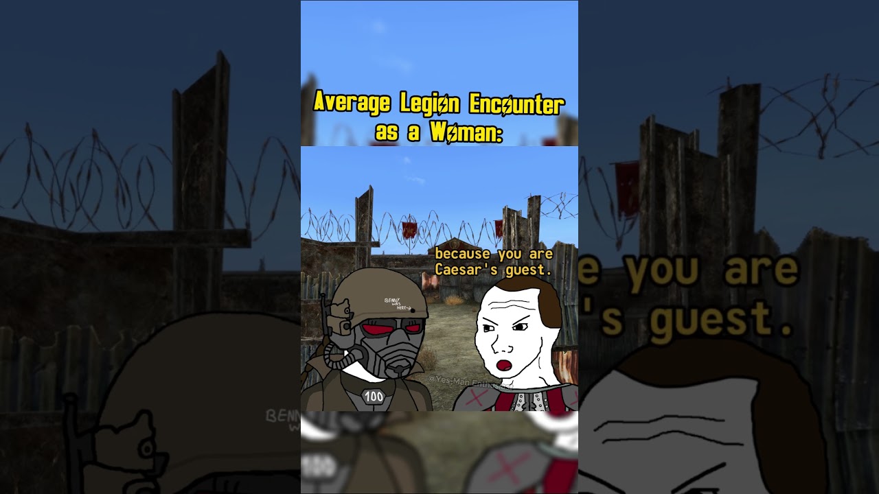 Average Legion Encounter as a Woman in Fallout New Vegas be like: #fallout #memes #shorts