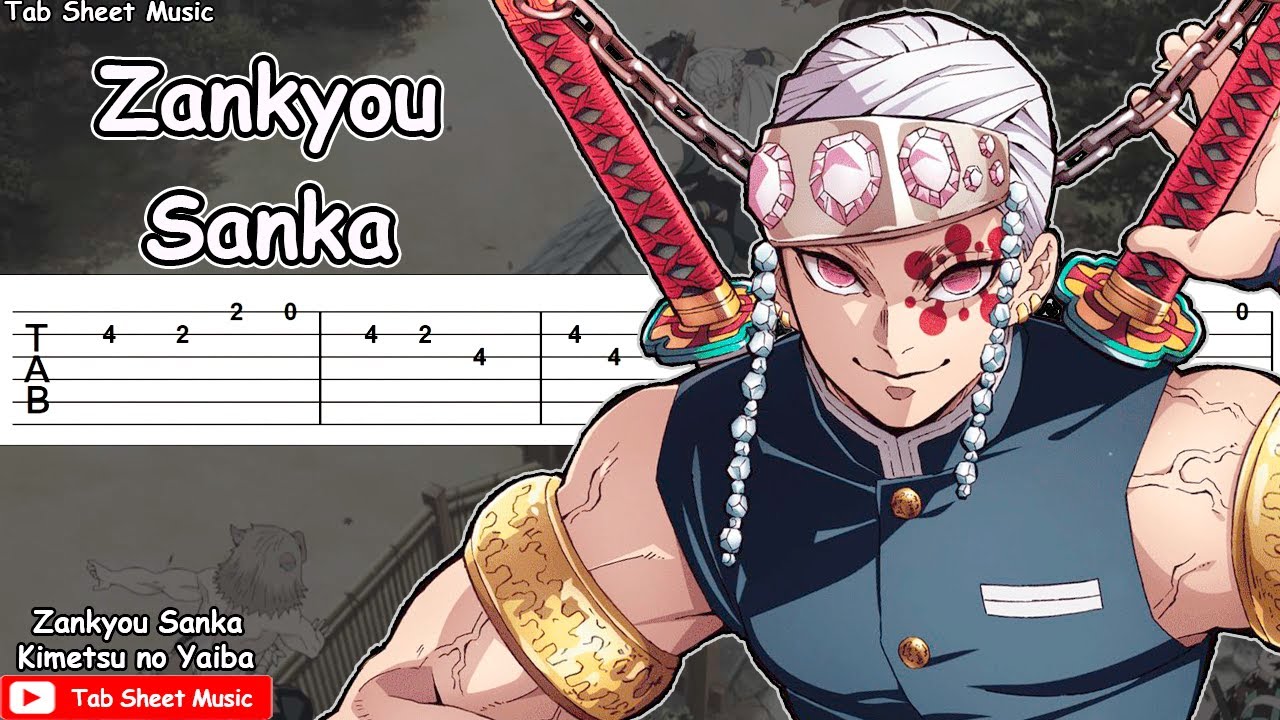 Kimetsu no Yaiba Season 2 OP 2 - Zankyou Sanka Guitar Tutorial