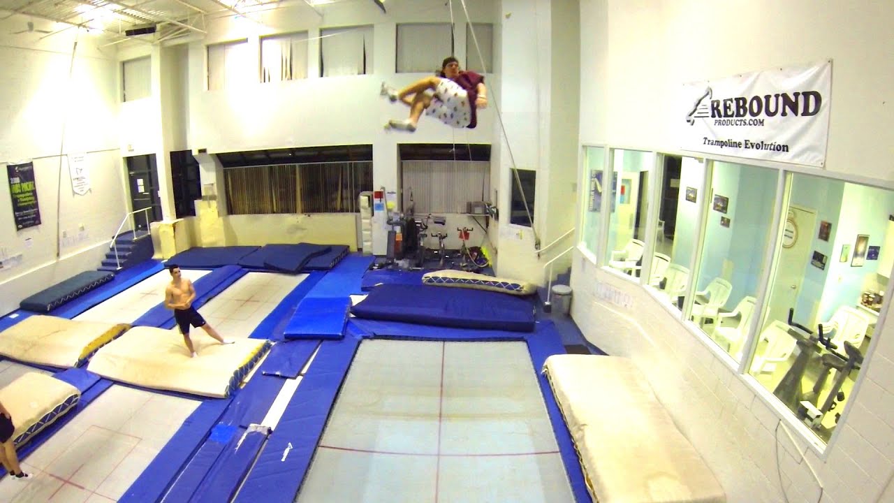 Snowboarder Super Trampoline Tricks Session (GoPro Canada)