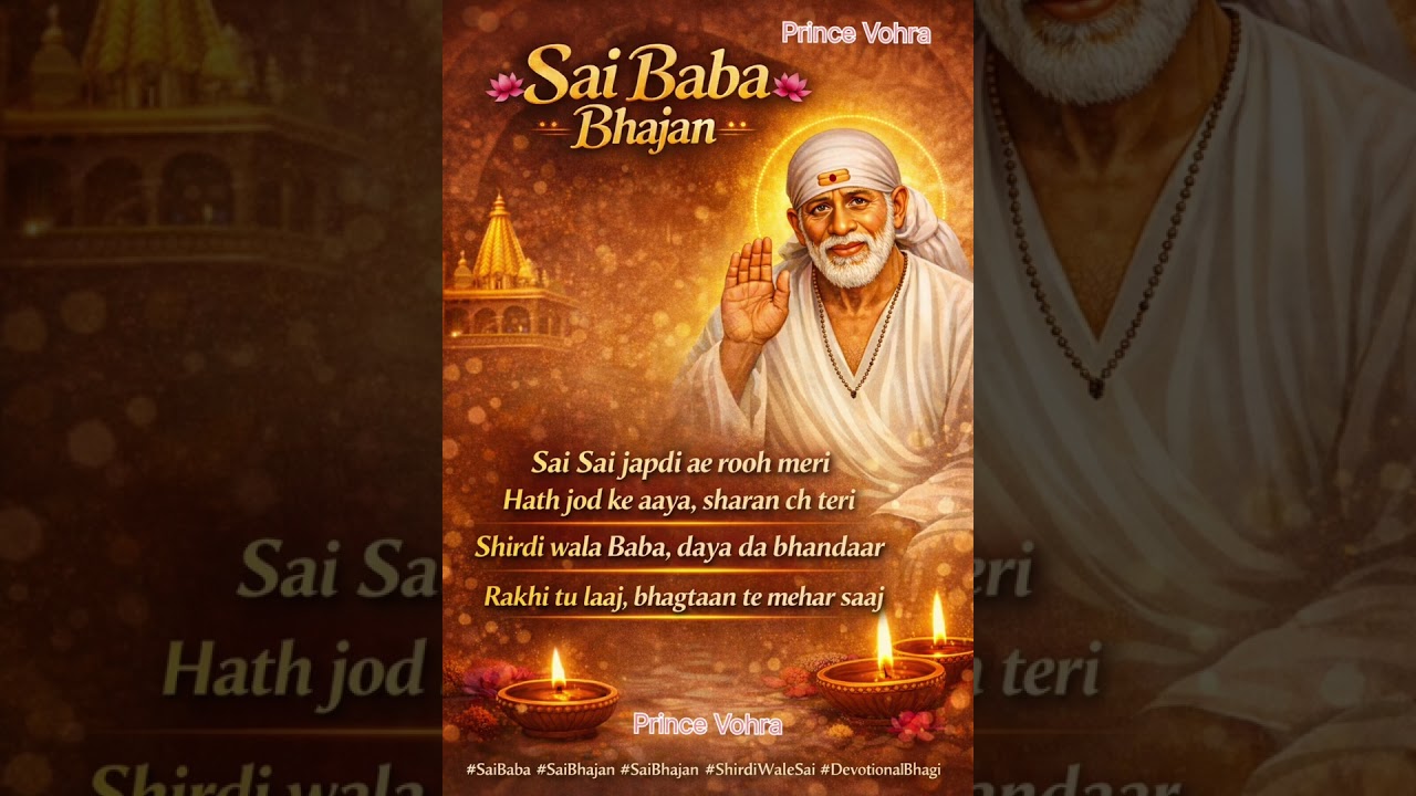 Sai di sharan ch sukoon hai 🙏Sai Sai japdi ae rooh meri ✨🔱:#SaiBaba #SaiBhajan #SaiRam #Shirdi