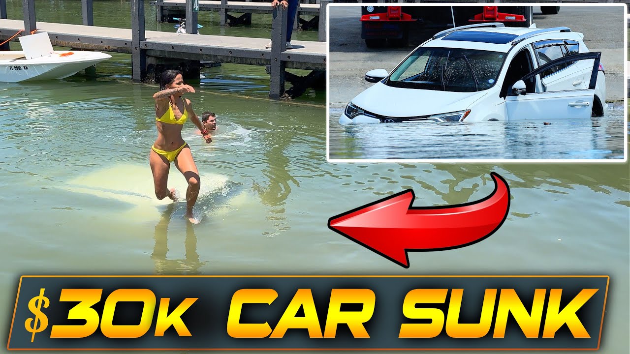 $30k Car Sinks at the Ramp! | Miami Boat Ramps | 79th ST