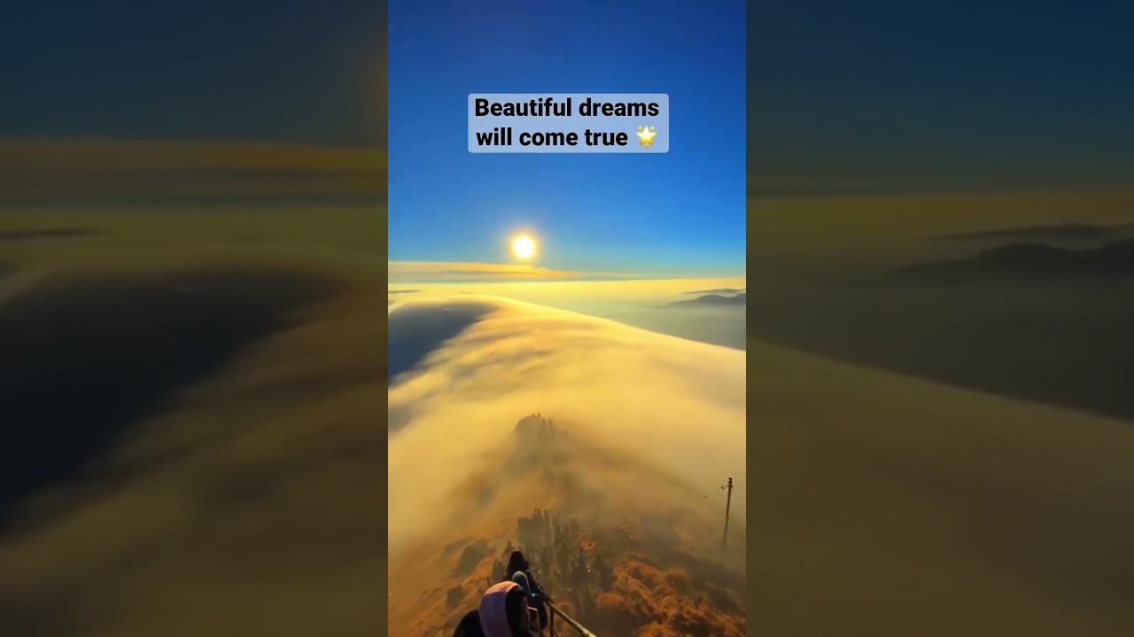 Breath-taking sunrise above the clouds🧡 #shorts #sunrise #beautifulnature #aboveclouds #sunset