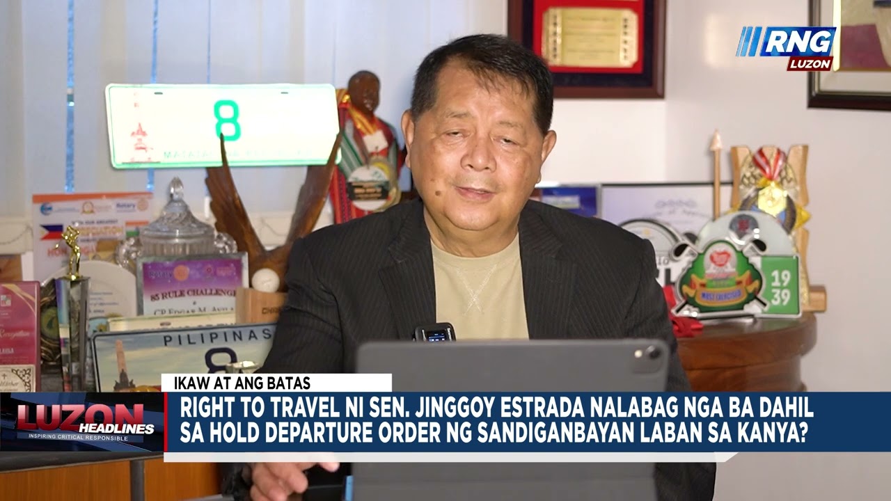 Right to travel ni Sen. Jinggoy Estrada, nalabag nga ba dahil sa HDO ng Sandiganbayan?