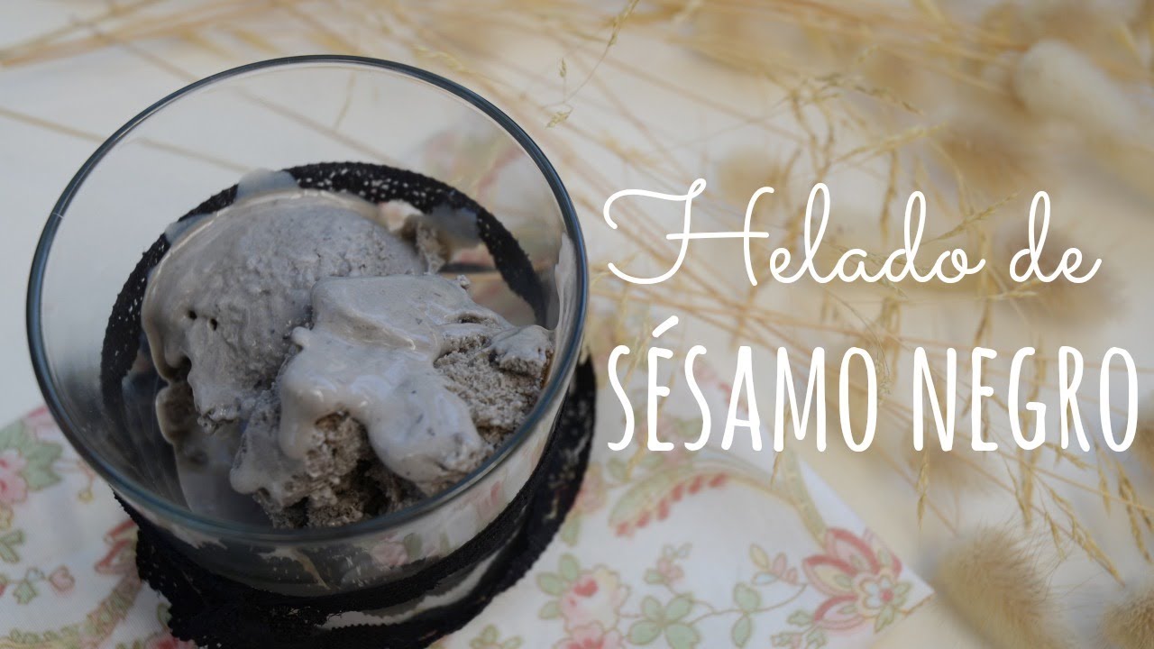 Cómo hacer helado de sésamo negro o Kurogoma Aisukurimu, receta fácil ♥ Bocados Divinos