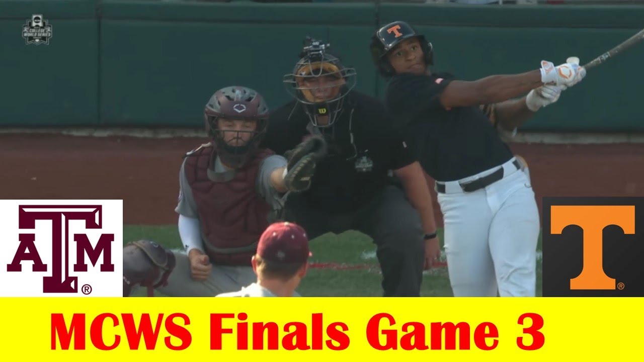 #3 Texas A&M vs #1 Tennessee Baseball Highlights, 2024 NCAA World Series Finals Game 3